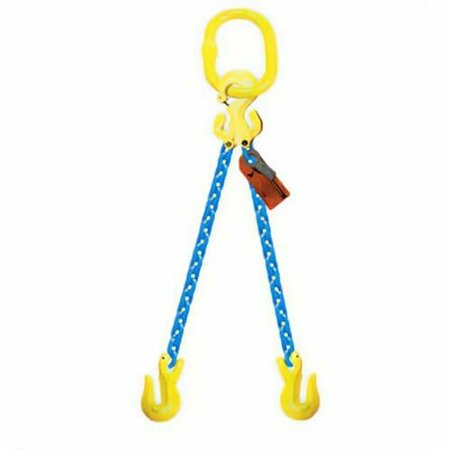 GRABIQ Double Leg 1/2 in Adjstbl Chain Slng TG2-GG, 8ft L, 26000lb WLL G-1/2-TG2-GG-08